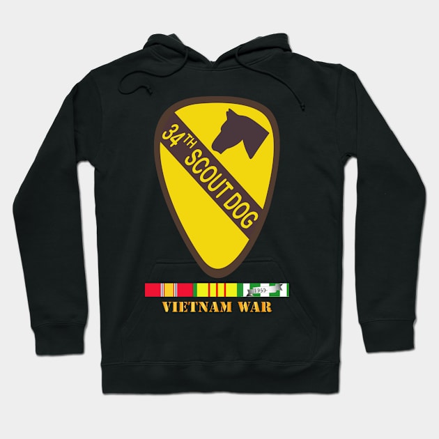 34th Scout Dog Platoon w VN SVC wo Txt Hoodie by twix123844